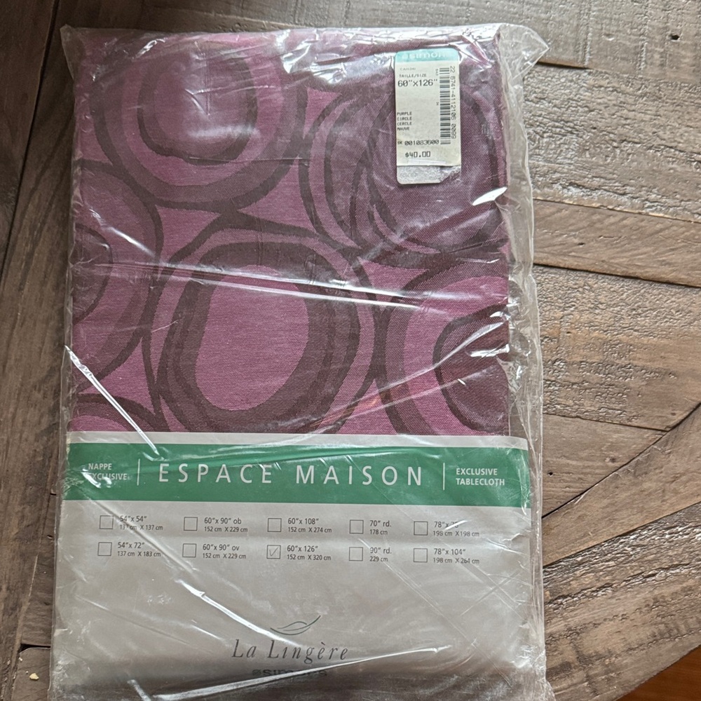Simons Purple Tablecloth